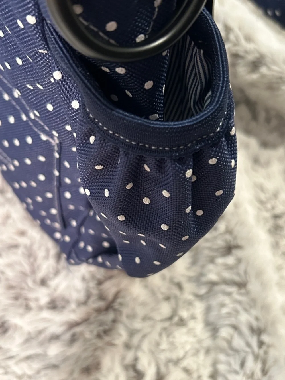 DOOG Walkie Bag - Navy Polka Dot